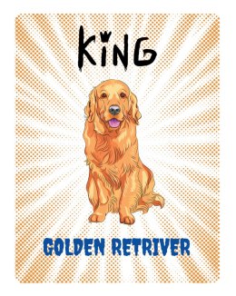 TABLICZKA KING GOLDEN RETRIVER - 20x28 cm