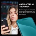 Crong Anti-Bacterial 3D Armour Glass - Szkło hartowane 9H na cały ekran iPhone 15 + ramka instalacyjna