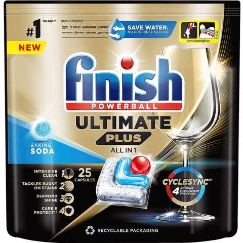 Kapsułki do zmywarki Finish Ultimate Plus All-in-1 Baking Soda (25)