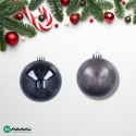 Ekskluzywna Bombka Choinkowa od Kamai Christmas Decoration - Kolor Antracyt, Komplet 4 Sztuk