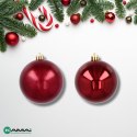 Ekskluzywna Bombka Choinkowa od Kamai Christmas Decoration - Kolor Burgund, Komplet 4 Sztuk