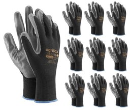 Rękawice robocze / Czarne / OX-NITRICAR_BS - 10 Par