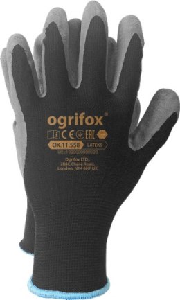 Rękawice robocze / Czarne / OX-LATEKS_BS