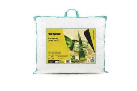 Poduszka Aloe Vera 50x60 pikowana biała mikrofibra Wendre