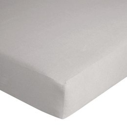 Prześcieradło jersey z gumką 140x200 srebrne na wysoki materac 30 cm 125 g/m2