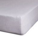 Prześcieradło jersey 3 z gumką 160x200 srebrne na wysoki materac 30 cm 140 g/m2 Eurofirany