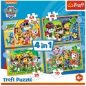 Puzzle 4w1 Psi Patrol wakacyjny 4+ Trefl 34395