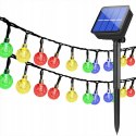 LAMPA SOLARNA OGRODOWA GIRLANDA ŁAŃCUCH SOLARNY 4,9M 40LED MULTIKOLOR