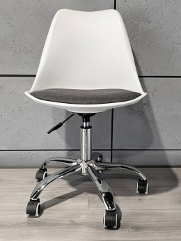 Krzesło obrotowe MONZA OFFICE WHITE + GREY FABRIC II