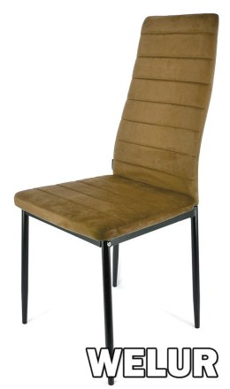 Krzesło tapicerowane VALVA LINE VELVET TRUFLE