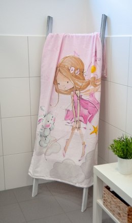 Ręcznik plażowy 75x150 Wróżka Little Fairy różowy dziecięcy bawełniany H23