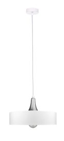 Lampa wisząca 1xE27 EOS WHITE/SILVER