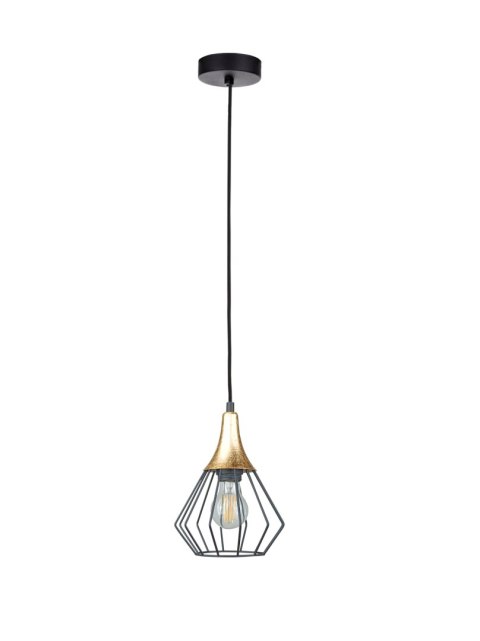 Lampa wisząca 1xE27 SELENE BLACK/GOLD