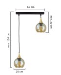 Lampa wisząca 2xE27 CALLISTO BLACK/GOLD