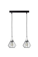 Lampa wisząca 2xE27 SELENE BLACK/SILVER