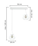 Lampa wisząca 2xE27 SELENE WHITE