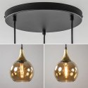 Lampa wisząca 3xE27 CALLISTO BLACK /GOLD