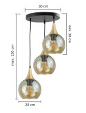 Lampa wisząca 3xE27 CALLISTO BLACK /GOLD