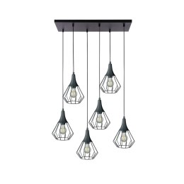 Lampa wisząca 6xE27 SELENE BLACK