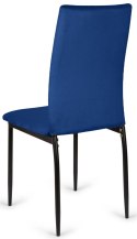 Krzesło tapicerowane Zestaw 4 VALVA DUO VELVET BLUE