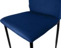 Krzesło tapicerowane Zestaw 4 VALVA DUO VELVET BLUE