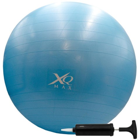 PIŁKA FITNESS GIMNASTYCZNA Z POMPKĄ XQMAX 55CM NIEBIESKA