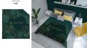 Narzuta dekoracyjna 170x210 Amore liście zielona ciemna złota K_63 112 Bedspread