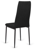 Krzesło tapicerowane zestaw 4 VALVA LINE VELVET BLACK