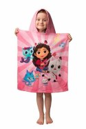 Poncho dla dzieci 50x115 Koci domek Gabi różowe Gabby`s Dollhouse ręcznik z kapturem dziecięcy