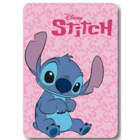 Koc polarowy 100x140 Lilo&Stitch różowy pled dziecięcy S24