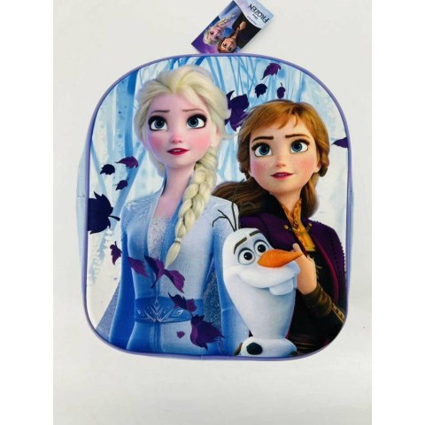 Plecak 3D do przedszkola Frozen 5 Anna Elsa błękitny P24