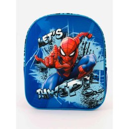 Plecak 3D do przedszkola Spiderman 4 niebieski czerwony P24