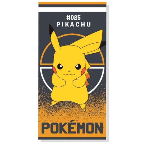 Ręcznik plażowy 70x140 Pokemon żółty szary bawełniany 320g/m2 S24