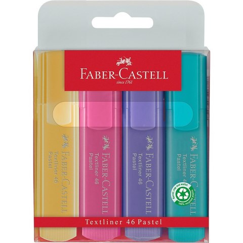 Zakreślacze Faber-Castell 1546 pastelowe 4 kolory