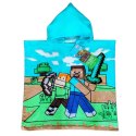 Poncho dla dzieci 50x110 Minecraft ręcznik z kapturem dziecięcy