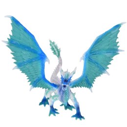 Niebiesko - biały Lodowy Smok figurka z ruchomymi skrzydłami ZA5017