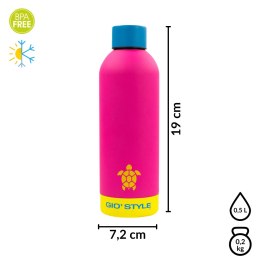 Butelka termiczna 0,5L Kamai Gio Style, stal nierdzewna, różowa