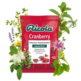 Ricola Schweizer Kräuterbonbon Cranberry Cukierki bez Cukry 75 g