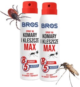 BROS - spray na komary i kleszcze MAX 90ml - 2 szt.