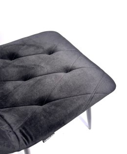 Krzesło tapicerowane BORGO VELVET BLACK SILVER