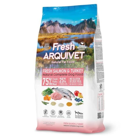 ARQUIVET FRESH Półwilgotna karma dla psa łosoś z indykiem 10 kg