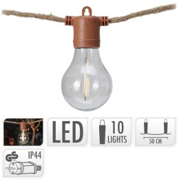 GIRLANDA OGRODOWA PARTY LIGHT 10LED/ 7,5M BROWN