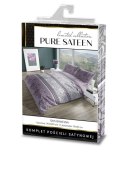 Pościel satynowa 220x200 Pure Sateen 004 fioletowa kwiaty Faro