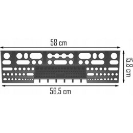 DUŻA PÓŁKA ORGANIZER NARZĘDZIOWY DO TABLICY BINEER 60 KISTENBERG