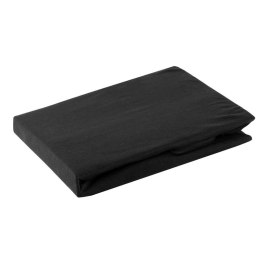 Prześcieradło jersey z gumką 120x200 czarne na wysoki materac 25 cm 125 g/m2 D91