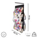 FLORAL w kwiaty wiszący organizer do szafy 5 przegród na torebki, paski 72x42cm