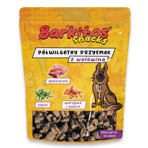 BARKITOS SNACKS Półwilgotny przysmak dla psów wołowina 150g