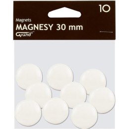 Magnesy do tablic Grand śr.30mm białe (10)