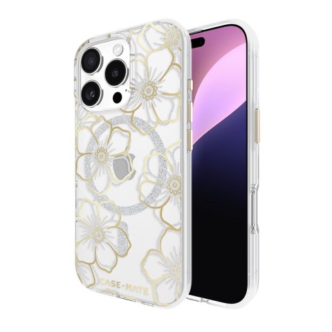 Case-Mate Floral Gems MagSafe - Etui iPhone 16 Pro (Gold)