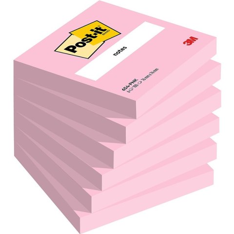 Karteczki Post-it 76x76mm (654-PNK) różowe (6x100)